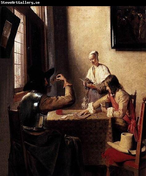 Pieter de Hooch Soldiers Playing Cards